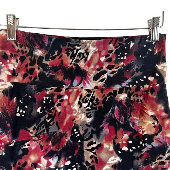 Windsor Medium Abstract Bodycon Mini Skirt Stretch Knit Pull On Dark Color Tone - Picture 4 of 5